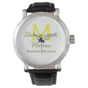 Montre Elle est un parti de filles à l'alphabet monogramm