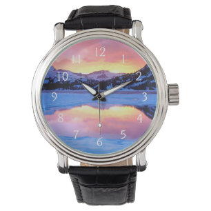 Montre Ellery Lake au coucher du soleil
