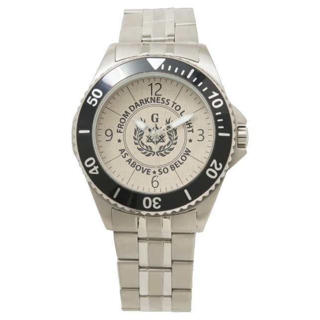 Montre emblème de la franc-maçonnerie (devant)