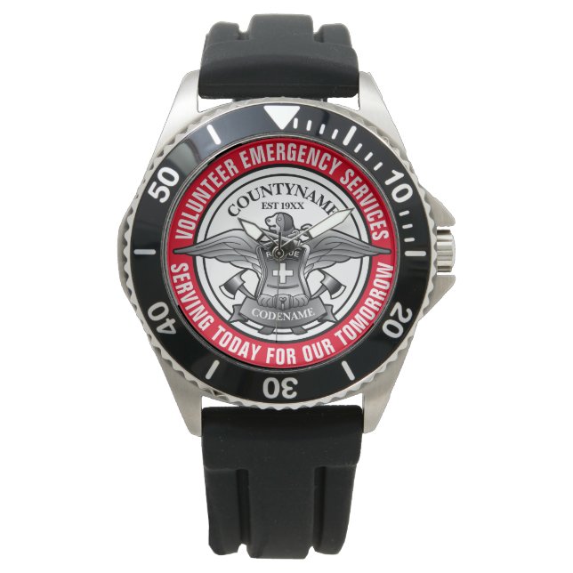 Montre Emblème des services d'urgence bénévoles (devant)