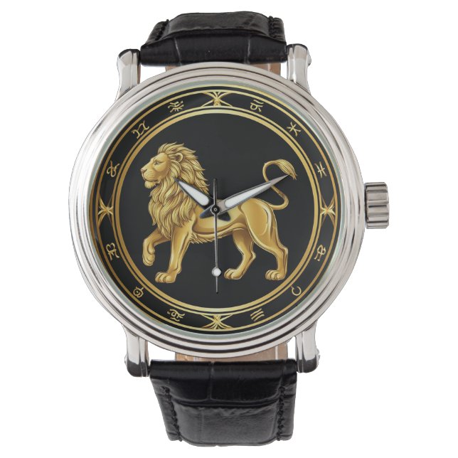 Montre Emblème du zodiaque Lion (devant)