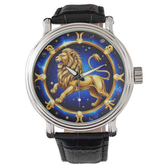 Montre Emblème du zodiaque Lion (devant)