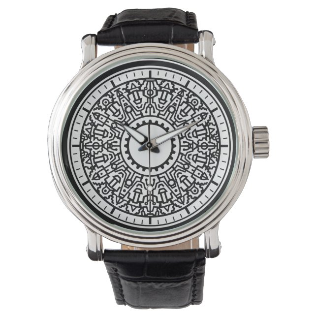 Montre Emblème géométrique industriel ewatch (devant)