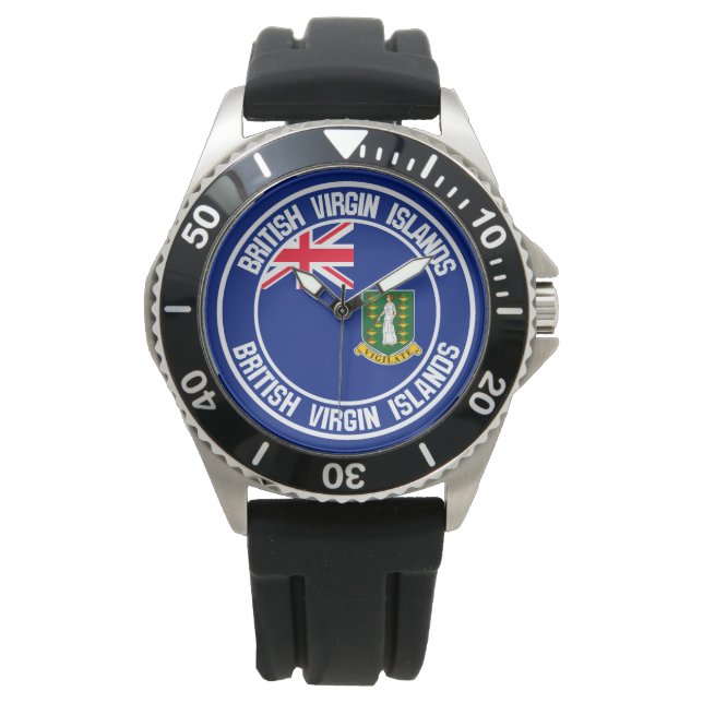 Montre Emblème rond des îles Vierges britanniques (devant)