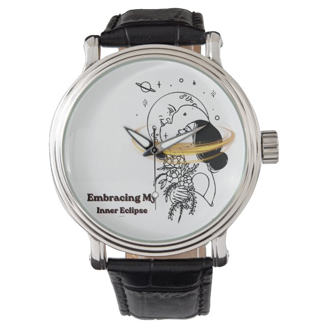 Montre Embrasser mon éclipse intérieure Art en ligne luna (devant)