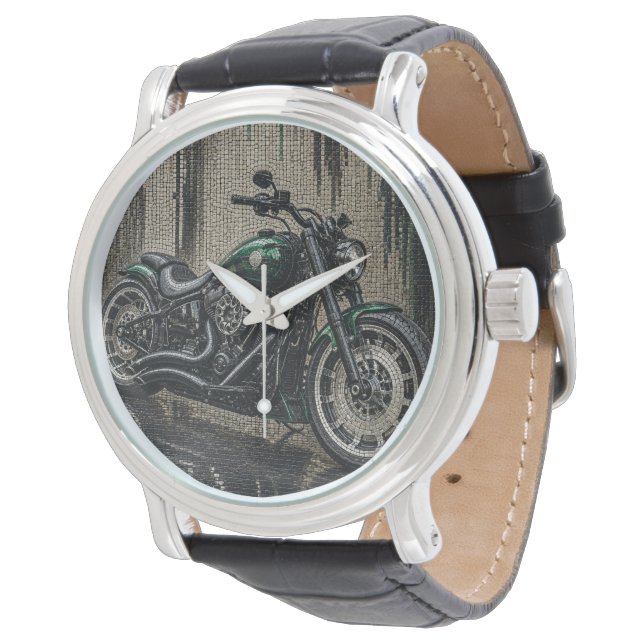 Montre Emerald Custom Cruiser – Mosaïque Micro 3D (Incliné)