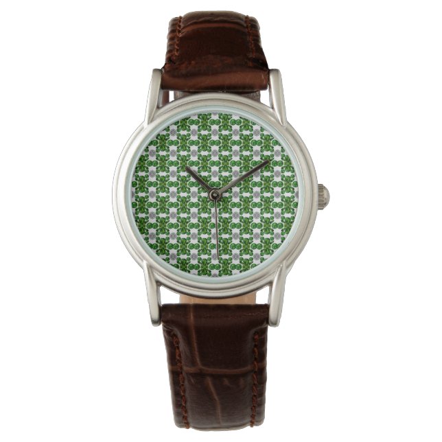 Montre Emerald Diamond Gemstone Art Green (devant)