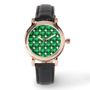 Montre Émeraude Motif verte