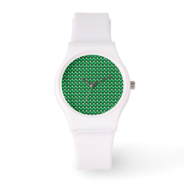 Montre Émeraude Motif verte (Recto)