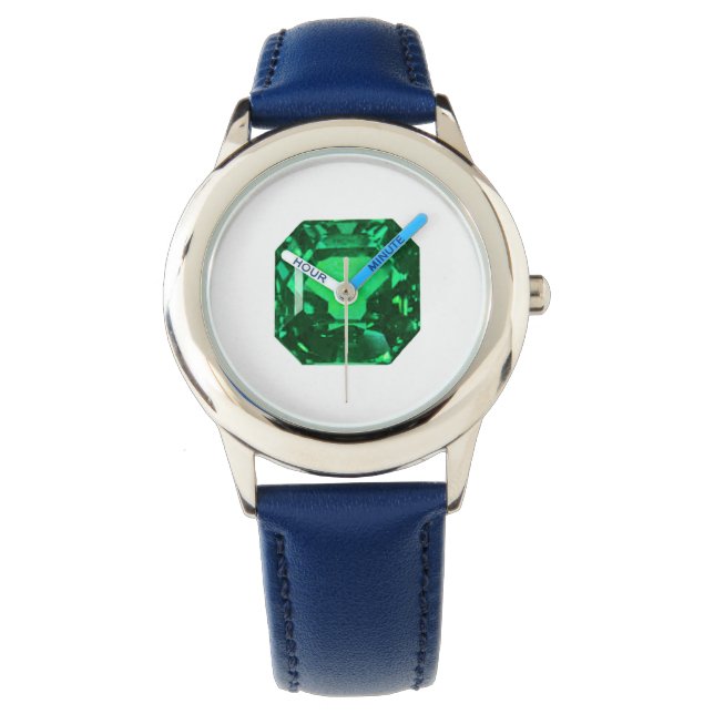Montre Émeraude octogone (devant)