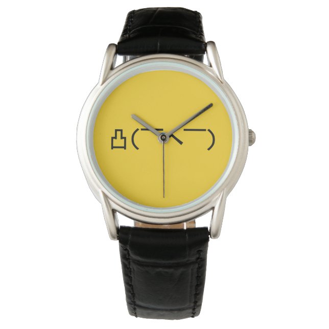 Montre Emoticône du doigt moyen en colère Kaomoji japonai (devant)