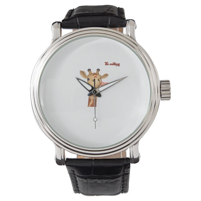 Montre émoticône éjaculation coeur embrasser visage giraf (devant)