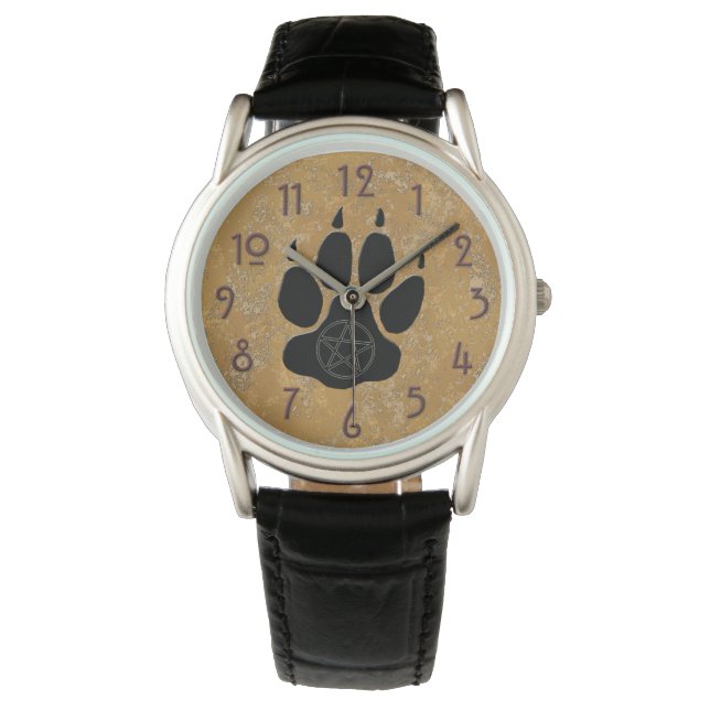 Montre Empreinte de patte Wolf avec Pentacle Watch (devant)
