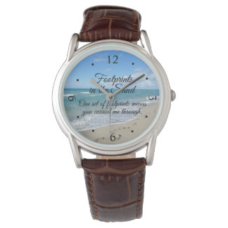 Montre Empreintes dans le Sable Inspirational Christian