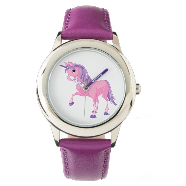 Montre en acier inoxydable avec bezel/Licorne (devant)