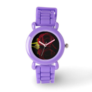 Montre en acier inoxydable Bezel personnalisé/Rose