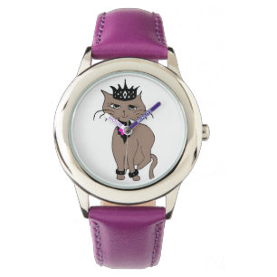 Montre en acier inoxydable Bezel pour enfant/Chat