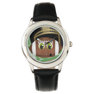 Montre en acier inoxydable de l'enfant de football