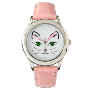 Montre en acier inoxydable pour enfant - Kitty Fac