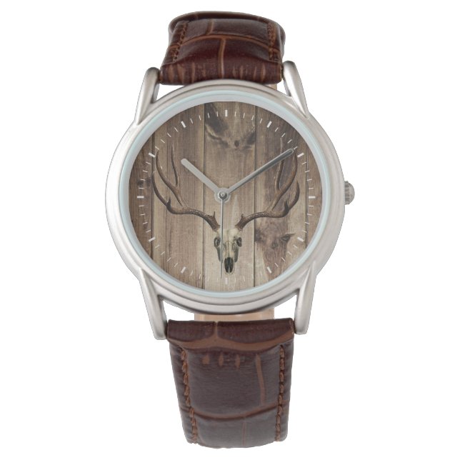 montre en cuir cerf (devant)