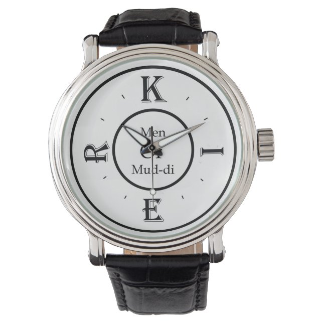 Montre en cuir fin Kier (devant)