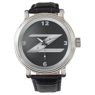 Montre en cuir noir 350Z pour hommes