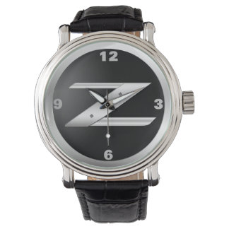Montre en cuir noir 350Z pour hommes