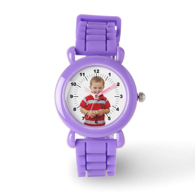 Montre en cuir pour enfant - Custom - Parties scin (Recto)