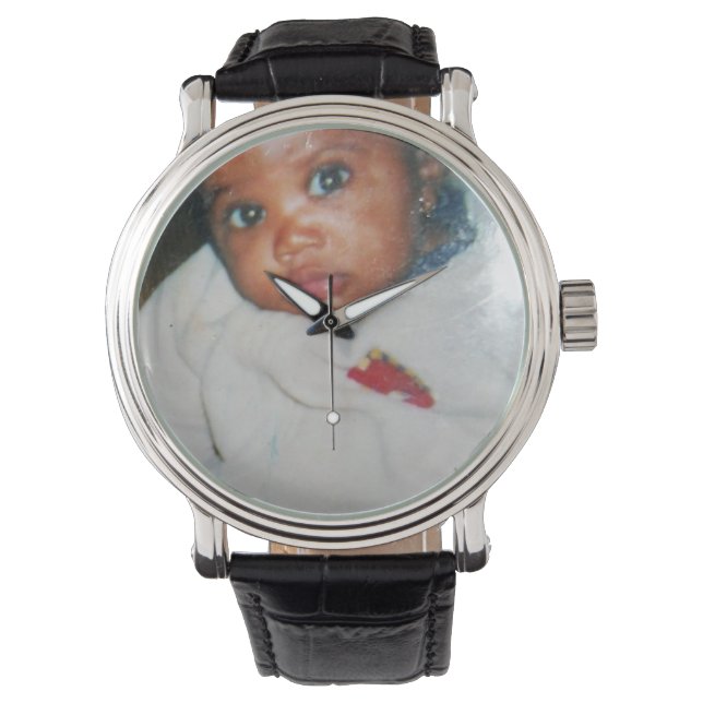 Montre en cuir pour hommes (devant)