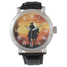 Montre en cuir pour hommes avec chiffres romains e