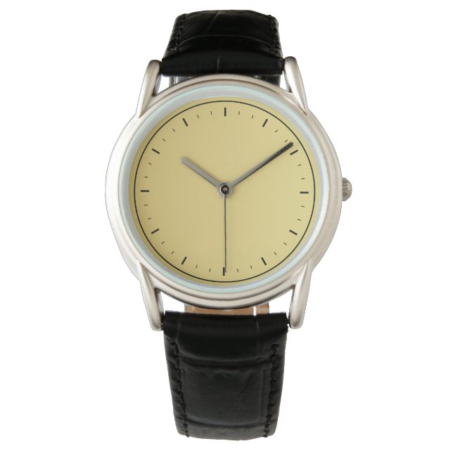 Montre en cuir pour hommes chic moderne classique  (devant)