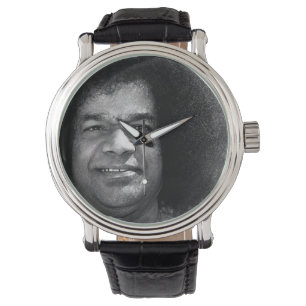 Montre en cuir vintage de Sathya Sai Baba