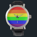 Montre en cuir Vintage noir gay pride<br><div class="desc">Style : Montre en cuir noir Vintage pour hommes La Montre en cuir Vintage pour hommes est un garde-temps à visage large qui ne sortira jamais hors de style. Avec un mouvement quartz 3 aiguilles et un bracelet en cuir véritable, cette montre classique est parfaite pour les occasions formelles ou...</div>