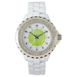 Montre en émail blanc en pierre blanche pour balle
