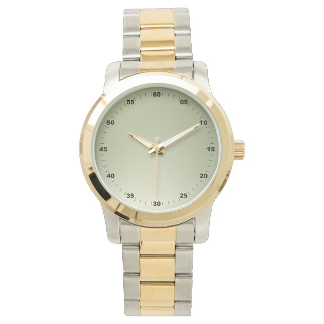 Montre en or à chiffres unisexe oversize (devant)