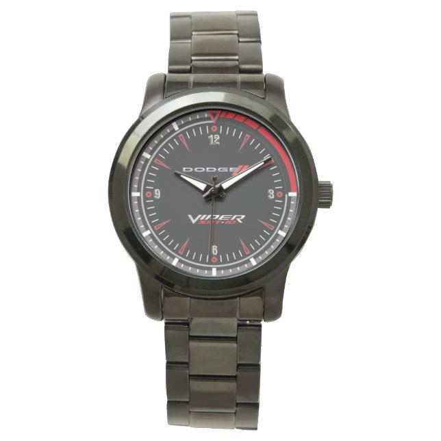 Montre en quartz en acier inoxydable Dodge Viper (devant)