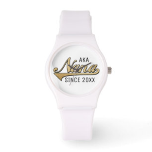 Montre en silice blanc féminin NaNa