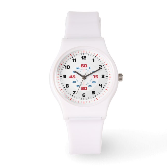 montre en silicone blanc sport (Recto)