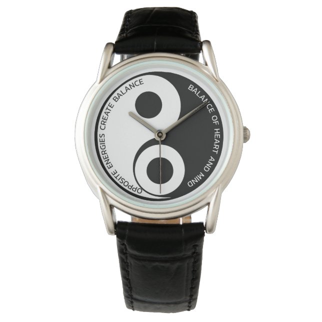 Montre Énergies Opposées, Créer un équilibre Yin Yang (devant)