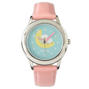 Montre Enfant avec Agneau Endormi sur la Lune