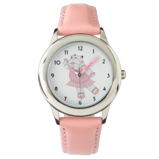 Montre Enfant Rose Hippopotame Ballerine illusima
