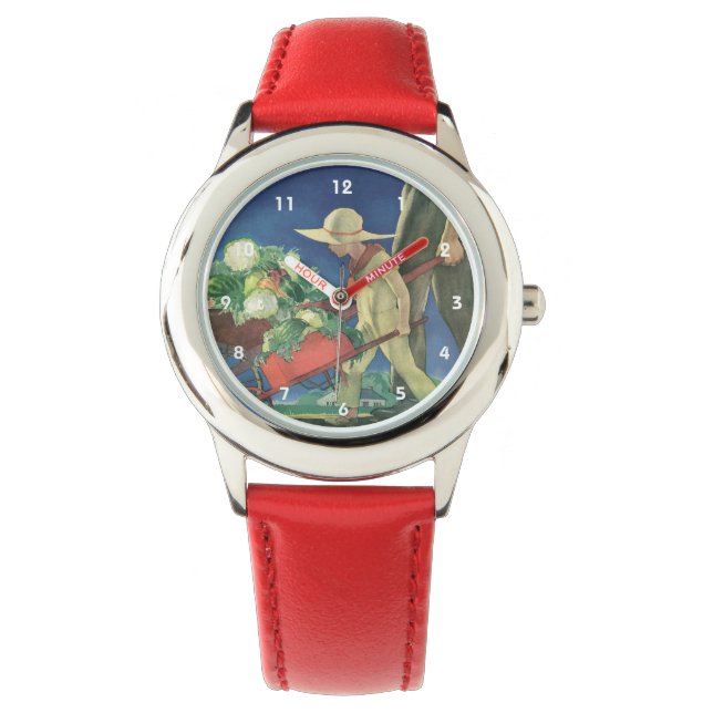 Montre Enfant Vintage, Jardinage Biologique ; Jardin de l (devant)