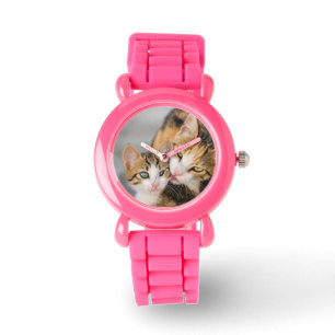 Montre Enfantez la photo mignonne de chaton d'amours de