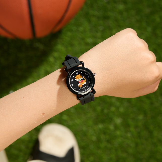 Montre Enfants cool unisex Basketball sport tiger ajouter (Poignet)