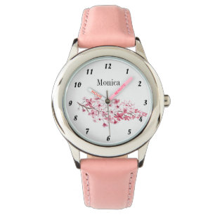 Montre Enfants Fleurs botaniques en fleurs de cerisier No
