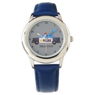 Montre Enfants Garçons Police Véhicule automobile Nom ble