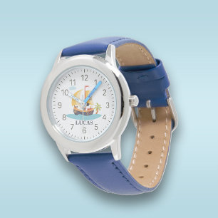 Montre Enfants mignonette Pirate personnalisée