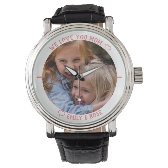 Montre Enfants Modèle photo mignonne Nous t'aimons Maman  (devant)