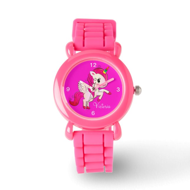 Montre Enfants Parties scintillant rose bracelet mignonne (Recto)