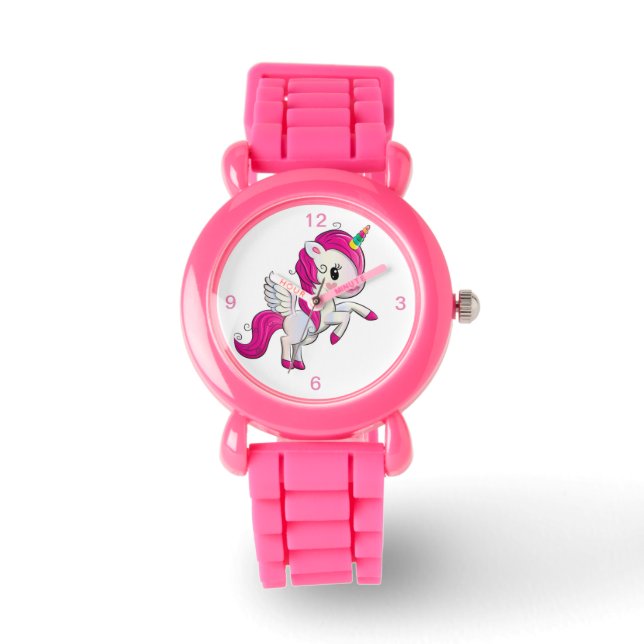 Montre Enfants Parties scintillant rose bracelet mignonne (Recto)